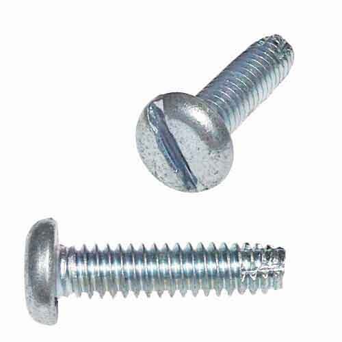 PTC412 #4-40 X 1/2" Pan Head, Slotted, Thread Cutting Screw, Type-F, Zinc